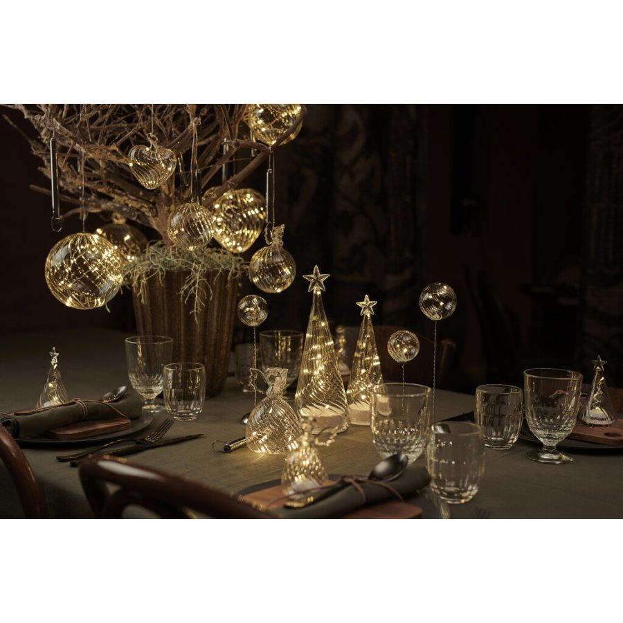 Sirius Wave Engelkugle �8 cm, Hvid/Klar