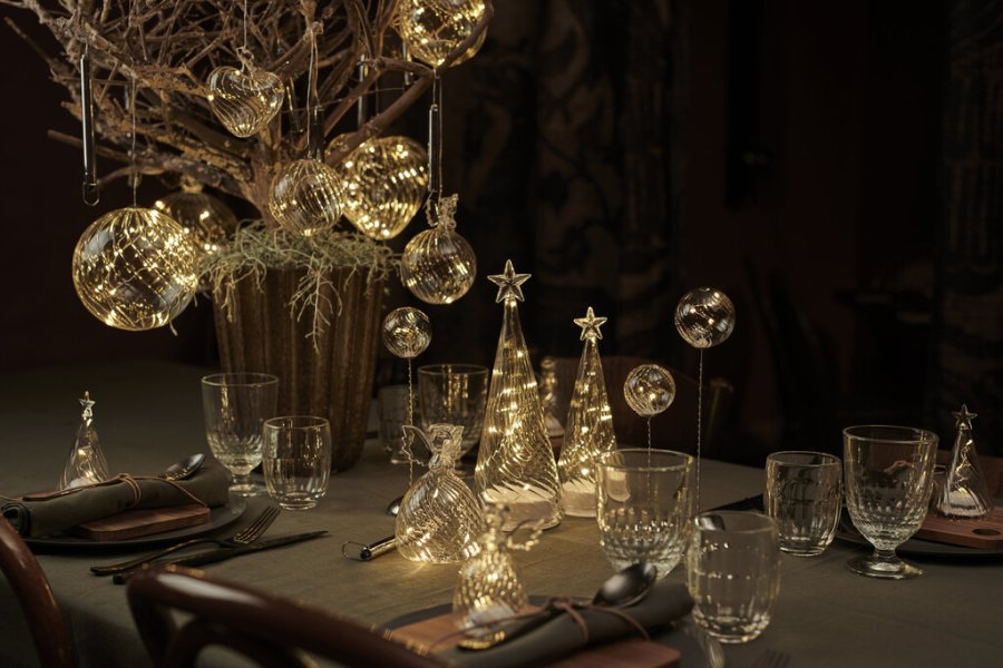 Sirius Wave Engelkugle �8 cm, Hvid/Klar