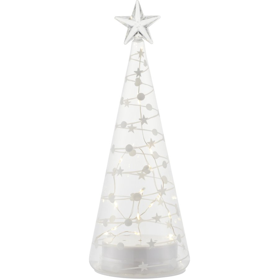 Sirius Sweet Christmas Tr� H26 cm, Hvid/Klar