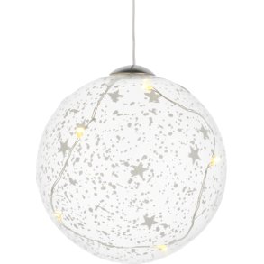 Sirius Romantic Kugledekoration �8 cm, Hvid/Klar