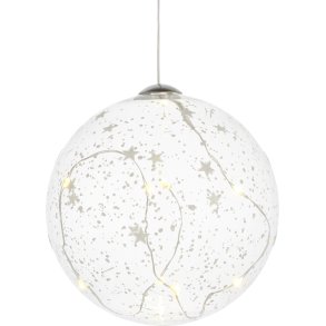 Sirius Romantic Kugledekoration �10 cm, Hvid/Klar