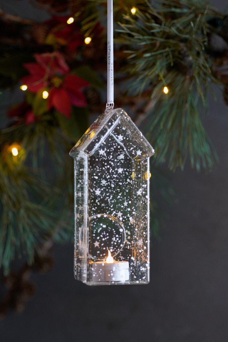 Sirius Romantic Holger Husdekoration 2 stk. H18 cm, Hvid/Klar