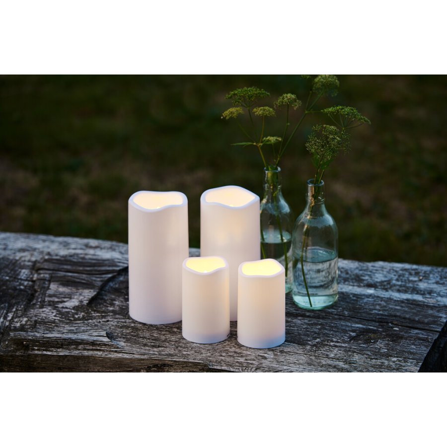Sirius Storm Bloklys Udendrs H20 cm, Hvid