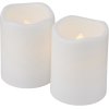 Sirius Storm Bloklys Udendrs 2 stk. H6,5 cm, Hvid