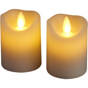 Sirius Sara Bloklys LED 2 stk. H6,5 cm, Hvid