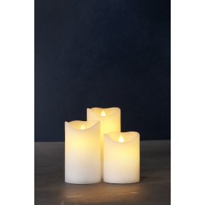 Sirius Sara Exclusive Bloklys LED 3 stk. Ø7,5 cm, Hvid