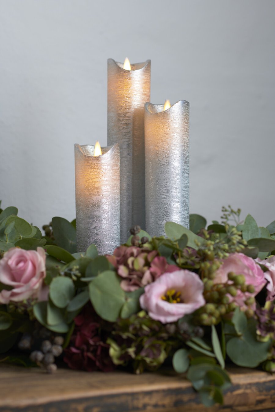 Sirius Sara Exclusive Blockkerze H20 cm, Silber