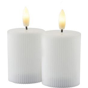 Sirius Smilla Bloklys LED Genopladelig 2 stk. H6,5 cm, Hvid