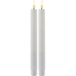 Sirius Smilla Kronelys LED Genopladelig 2 stk. 25 cm, Hvid