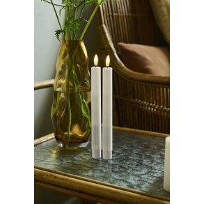 Sirius Smilla Kronelys LED Genopladelig 2 stk. 25 cm, Hvid