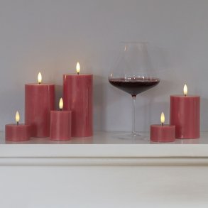 Sirius Sille Bloklys LED Ø7,5/H10 cm, Rose Plum