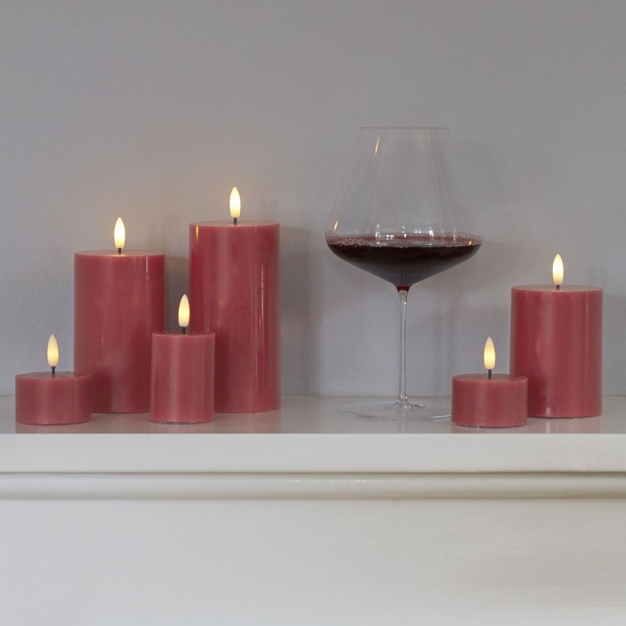 Sirius Sille Bloklys LED 7,5/H15 cm, Rose Plum