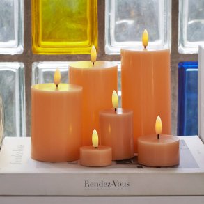Sirius Sille Bloklys LED Ø7,5/H15 cm, Peach