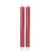 Sirius Sille Kronelys LED 2 stk. 2/H25 cm, Rose Plum