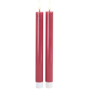 Sirius Sille Kronelys LED 2 stk. Ø2/H25 cm, Rose Plum