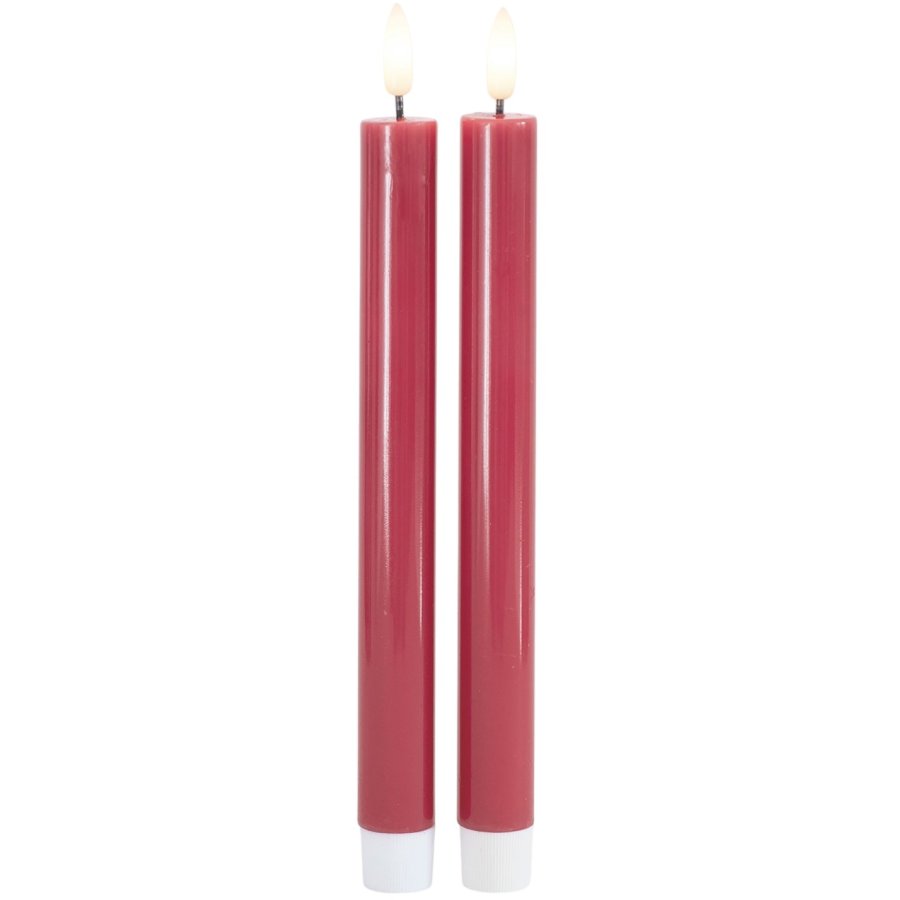 Sirius Sille Kronelys LED 2 stk. 2/H25 cm, Rose Plum