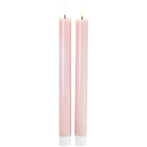 Sirius Sille Kronelys LED 2 stk. Ø2/H25 cm, Light Pink