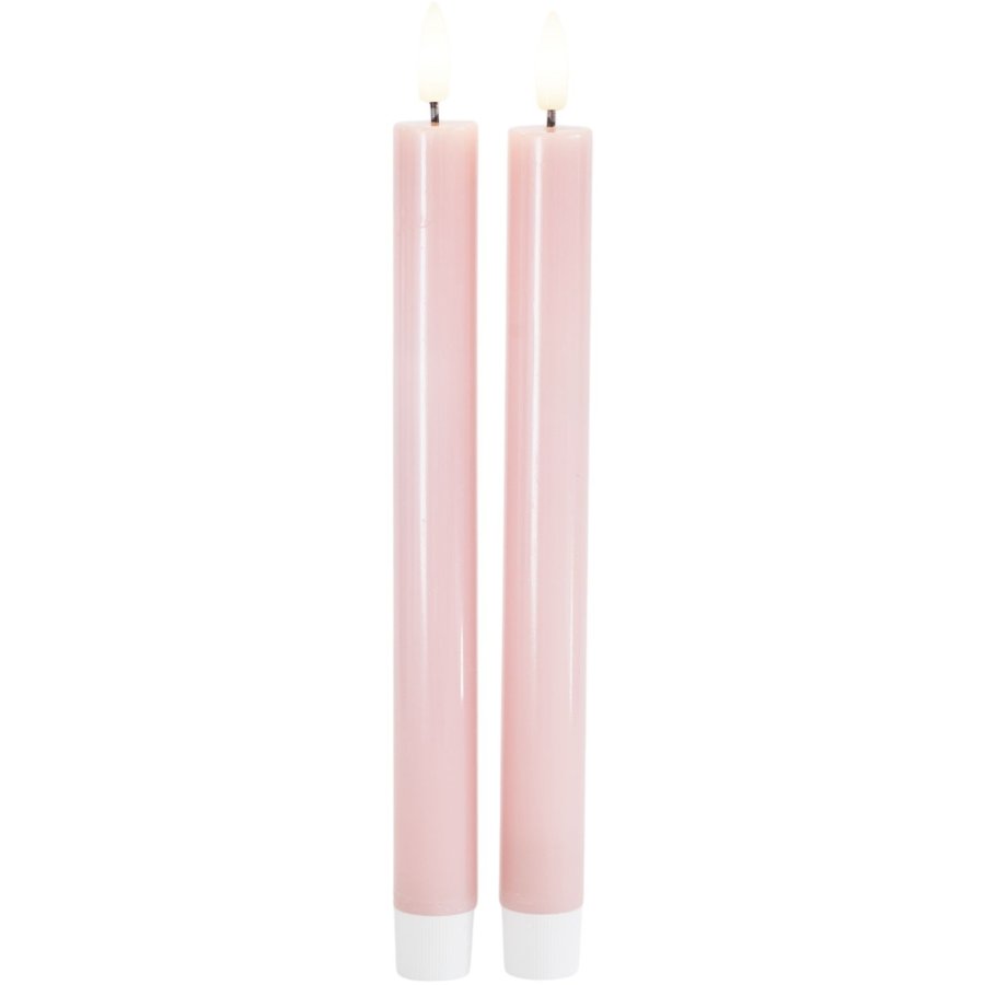 Sirius Sille Kronelys LED 2 stk. 2/H25 cm, Light Pink