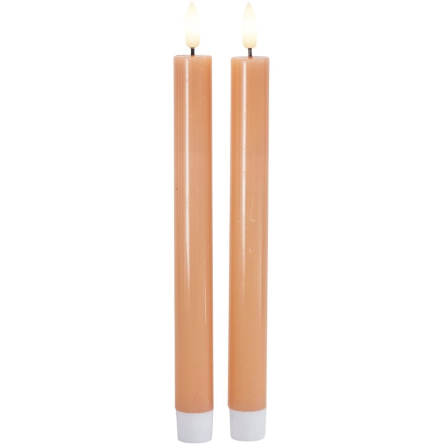 Sirius Sille Kronelys LED 2 stk. 2/H25 cm, Peach