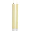 Sirius Sille Kronelys LED 2 stk. 2/H25 cm, Pale Yellow