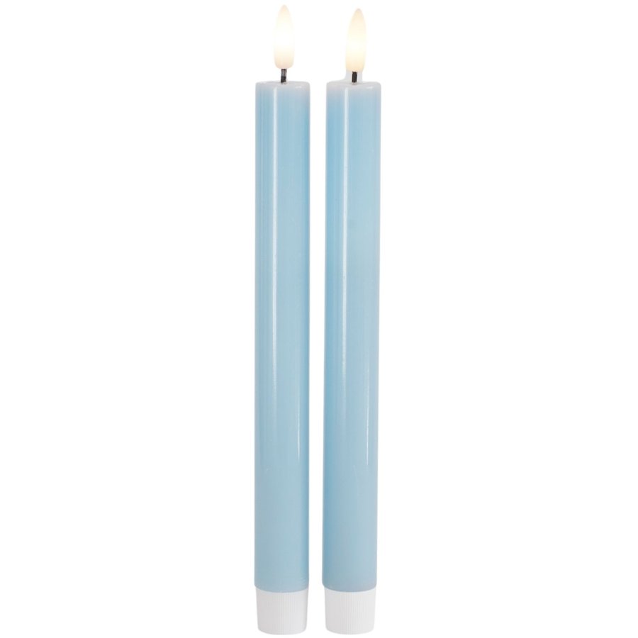 Sirius Sille Kronelys LED 2 stk. 2/H25 cm, Blue Sky