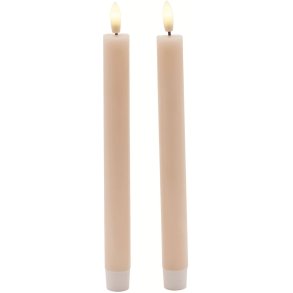 Sirius Sille Kronenkerzen LED 2er Set �2/H25 cm, Dusty Peach