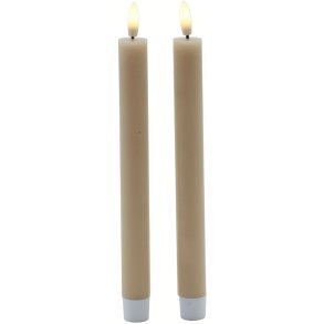 Sirius Sille Kronenlys LED 2er Set �2/H25 cm, Helles Karamell