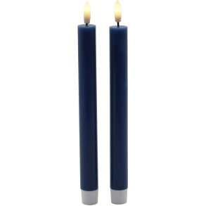 Sirius Sille Kronenkerzen LED 2er Set �2/H25 cm, Tiefsee