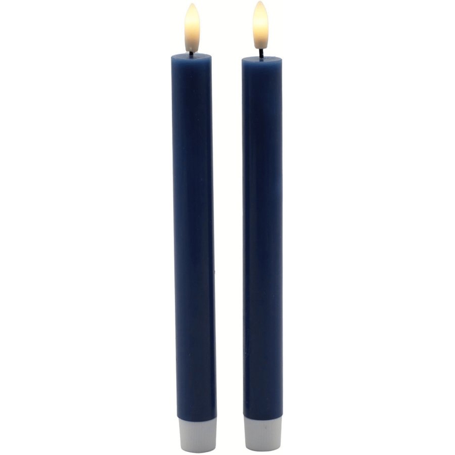 Sirius Sille Kronenkerzen LED 2er Set �2/H25 cm, Tiefsee