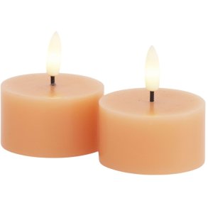 Sirius Sille Fyrfadslys LED 2 stk. Ø6/H3,4 cm, Peach