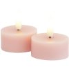 Sirius Sille Fyrfadslys LED 2 stk. 4,5/H2,2 cm, Light Pink