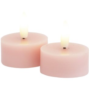 Sirius Sille Fyrfadslys LED 2 stk. Ø4,5/H2,2 cm, Light Pink