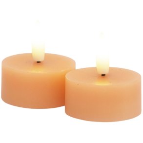 Sirius Sille Fyrfadslys LED 2 stk. Ø4,5/H2,2 cm, Peach