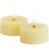 Sirius Sille Fyrfadslys LED 2 stk. 4,5/H2,2 cm, Pale Yellow