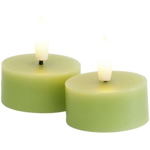 Sirius Sille Fyrfadslys LED 2 stk. Ø4,5/H2,2 cm, Spring Green