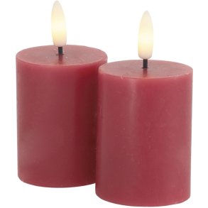 Sirius Sille Bloklys LED 2 stk. 5/H6,5 cm, Rose Plum