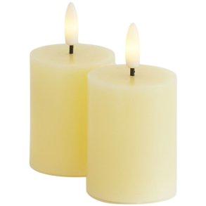 Sirius Sille Bloklys LED 2 stk. 5/H6,5 cm, Pale Yellow