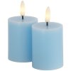 Sirius Sille Bloklys LED 2 stk. 5/H6,5 cm, Blue Sky