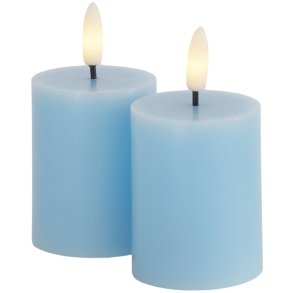 Sirius Sille Bloklys LED 2 stk. 5/H6,5 cm, Blue Sky