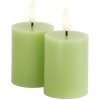 Sirius Sille Bloklys LED 2 stk. 5/H6,5 cm, Spring Green