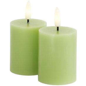 Sirius Sille Bloklys LED 2 stk. 5/H6,5 cm, Spring Green