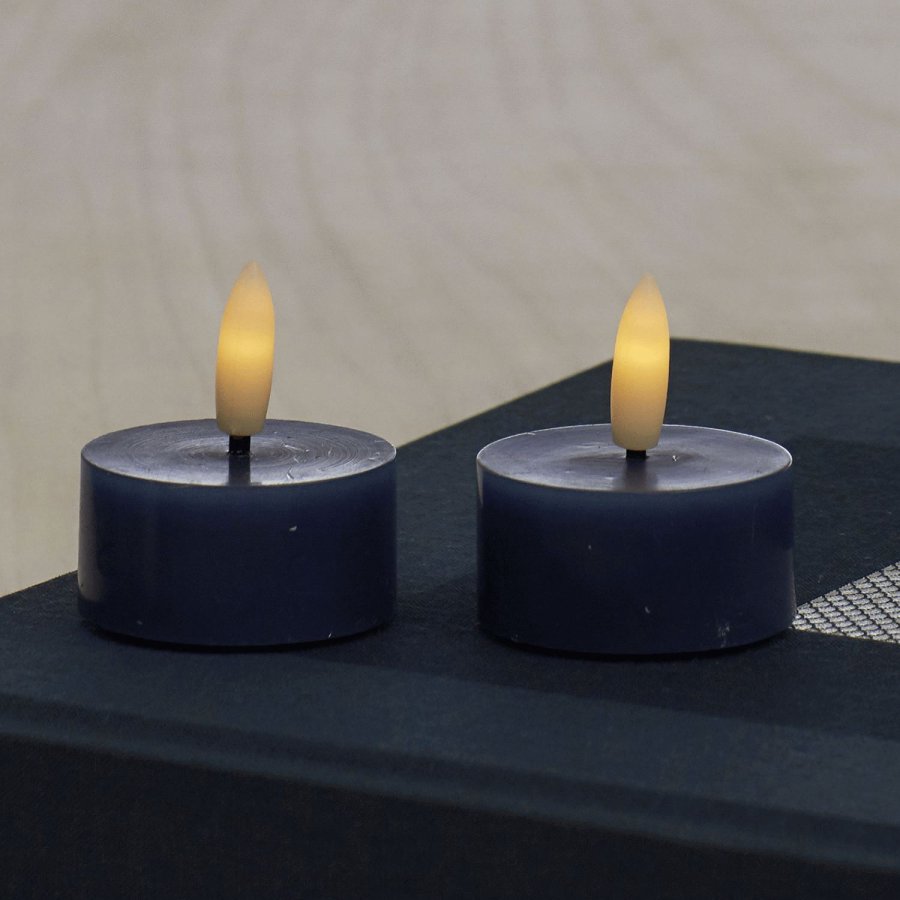 Sirius Sille Fyrfadslys LED 2 stk. �4,5/H2,2 cm, Dybhav