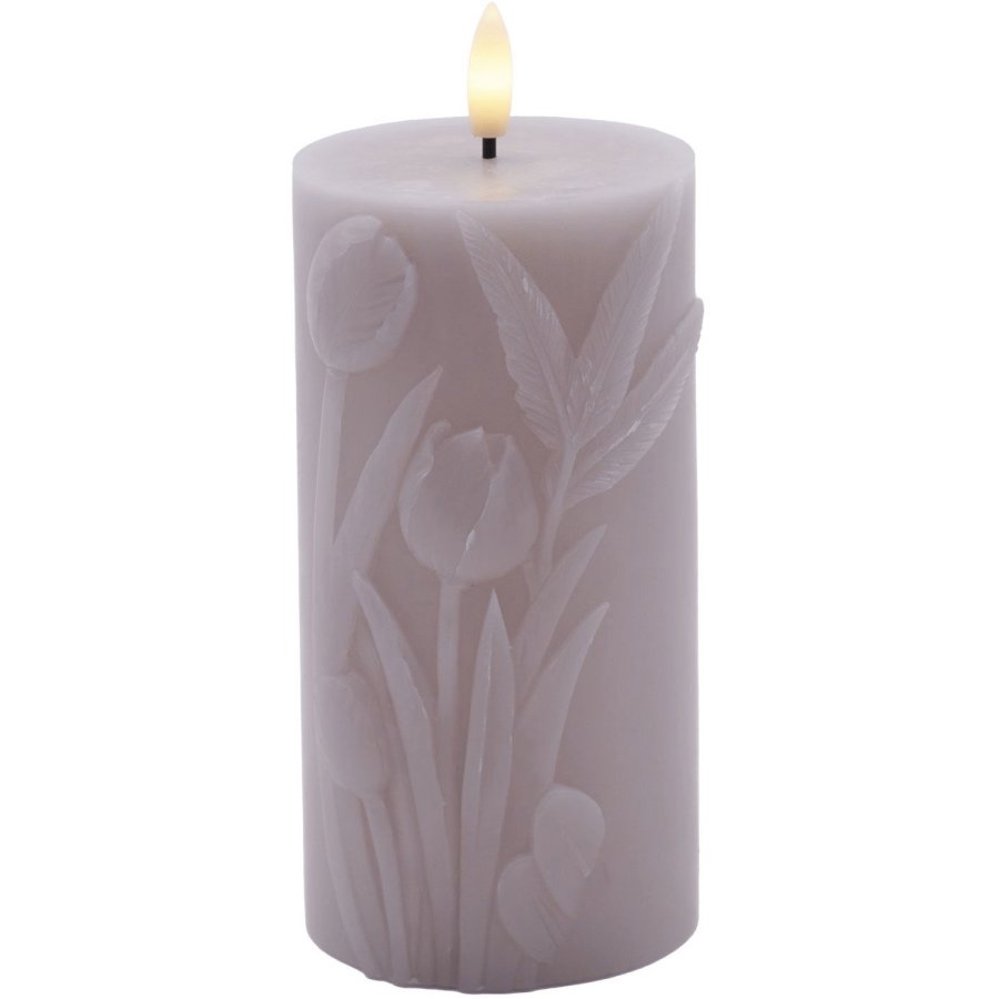 Sirius Tulisa Stumpekerze LED �7,8/H15 cm, Mauve Pink