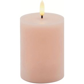 Sirius Sille Stumpekerze LED �7,5/H10 cm, Dusty Peach