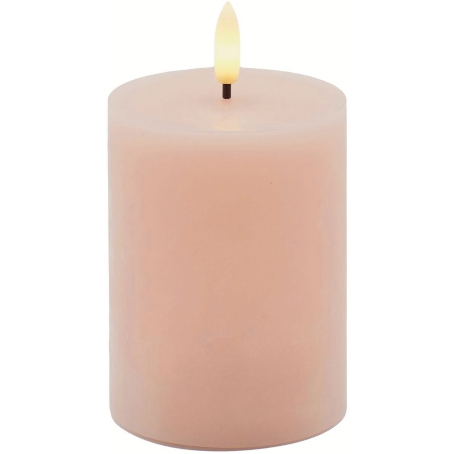 Sirius Sille Stumpekerze LED �7,5/H10 cm, Dusty Peach