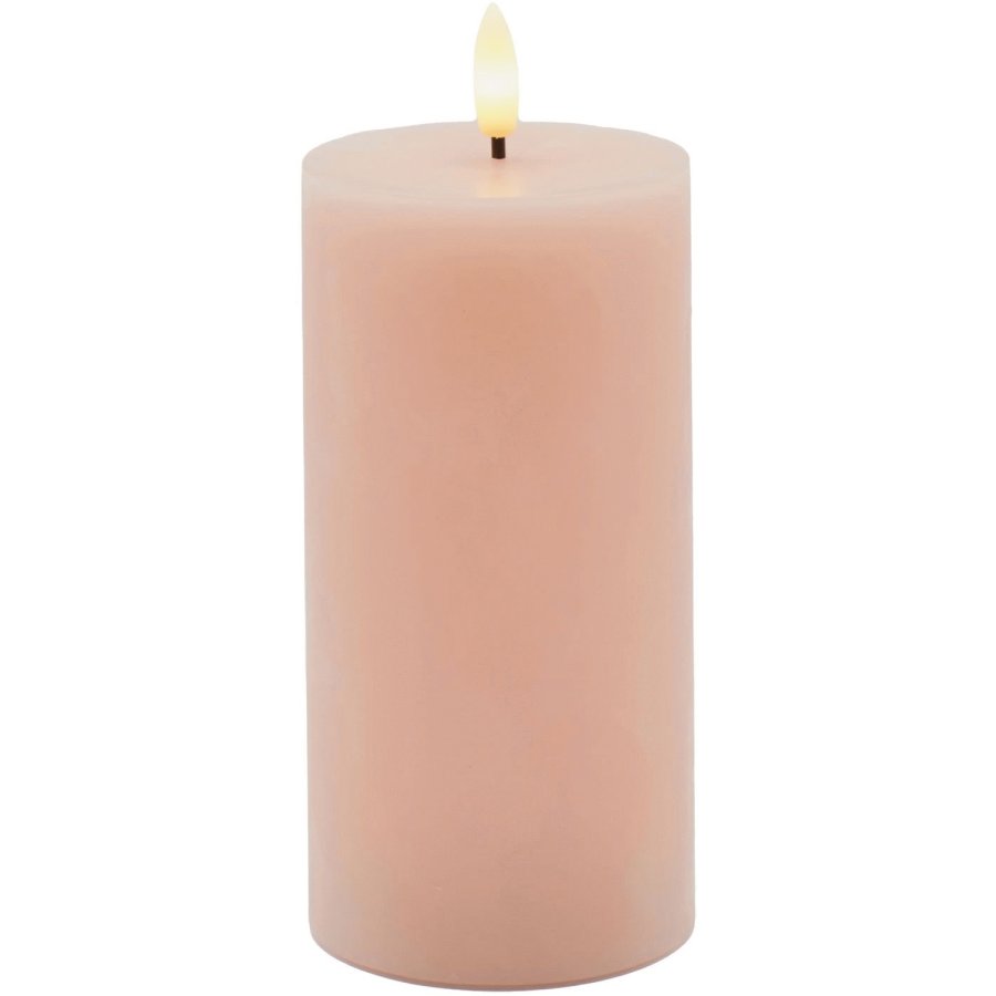 Sirius Sille Stumpekerze LED �7,5/H15 cm, Dusty Peach