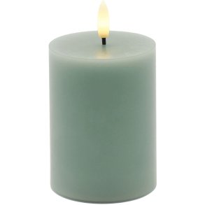 Sirius Sille Stumpekerze LED �7,5/H10 cm, Sandgr&uuml;n
