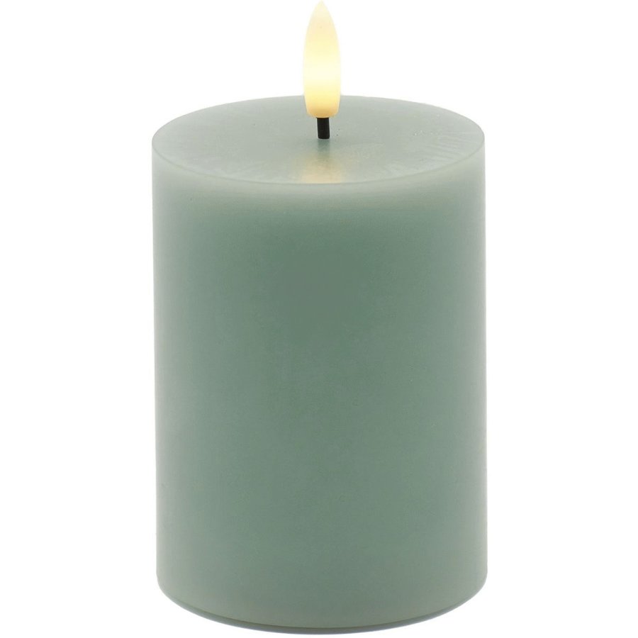Sirius Sille Stumpekerze LED �7,5/H10 cm, Sandgr&uuml;n