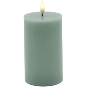 Sirius Sille Stumpekerze LED �7,5/H12,5 cm, Sandgr&uuml;n