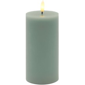 Sirius Sille Stumpekerze LED �7,5/H15 cm, Sandgr&uuml;n